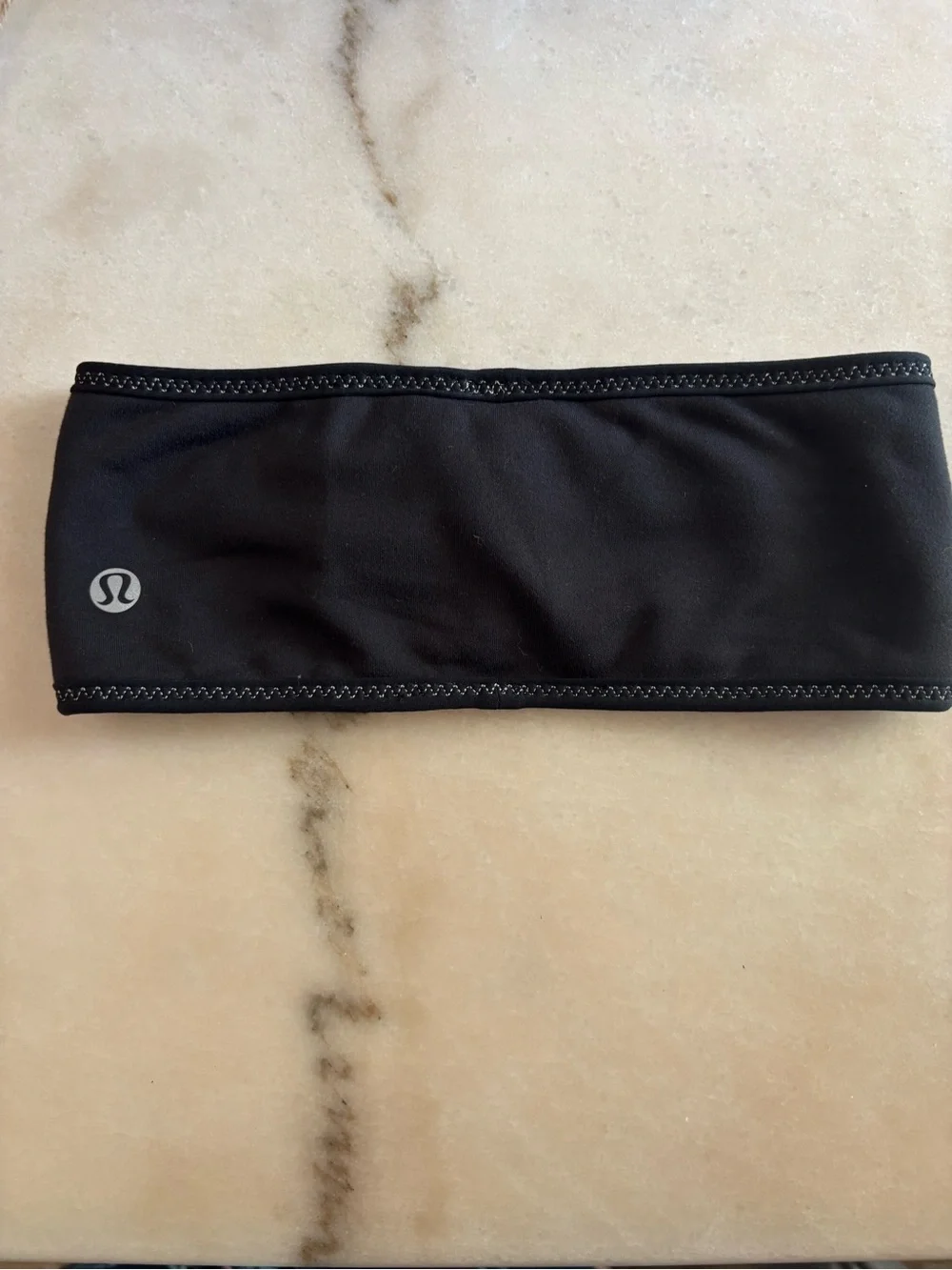 lululemon athletica Black Stretch Headband with Logo